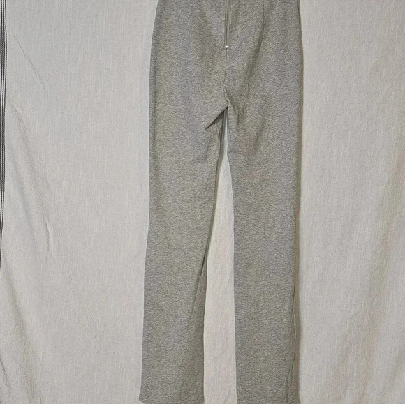 No Vacancy Wide Leg High Waisted Side  Leg Zipper Accent‎ Gray Leggings SZ L - Picture 3 of 12